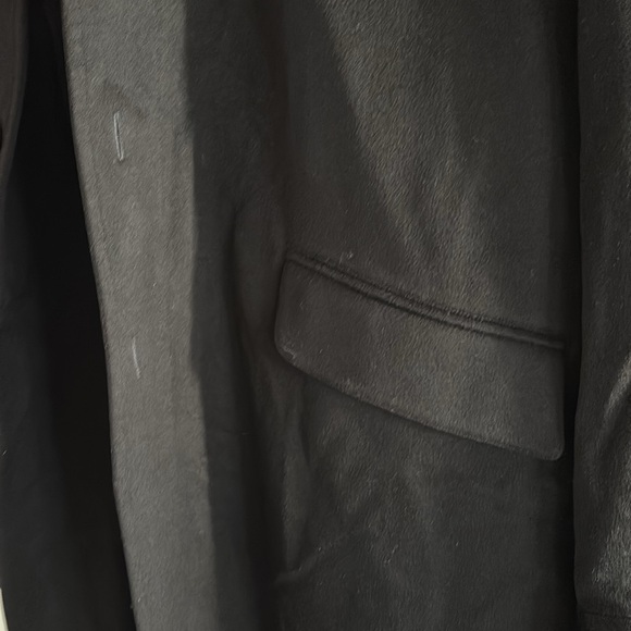 Facconable Wool Lined Overshirt Jacket Men’s Black Button Front French Size XL - Picture 3 of 14